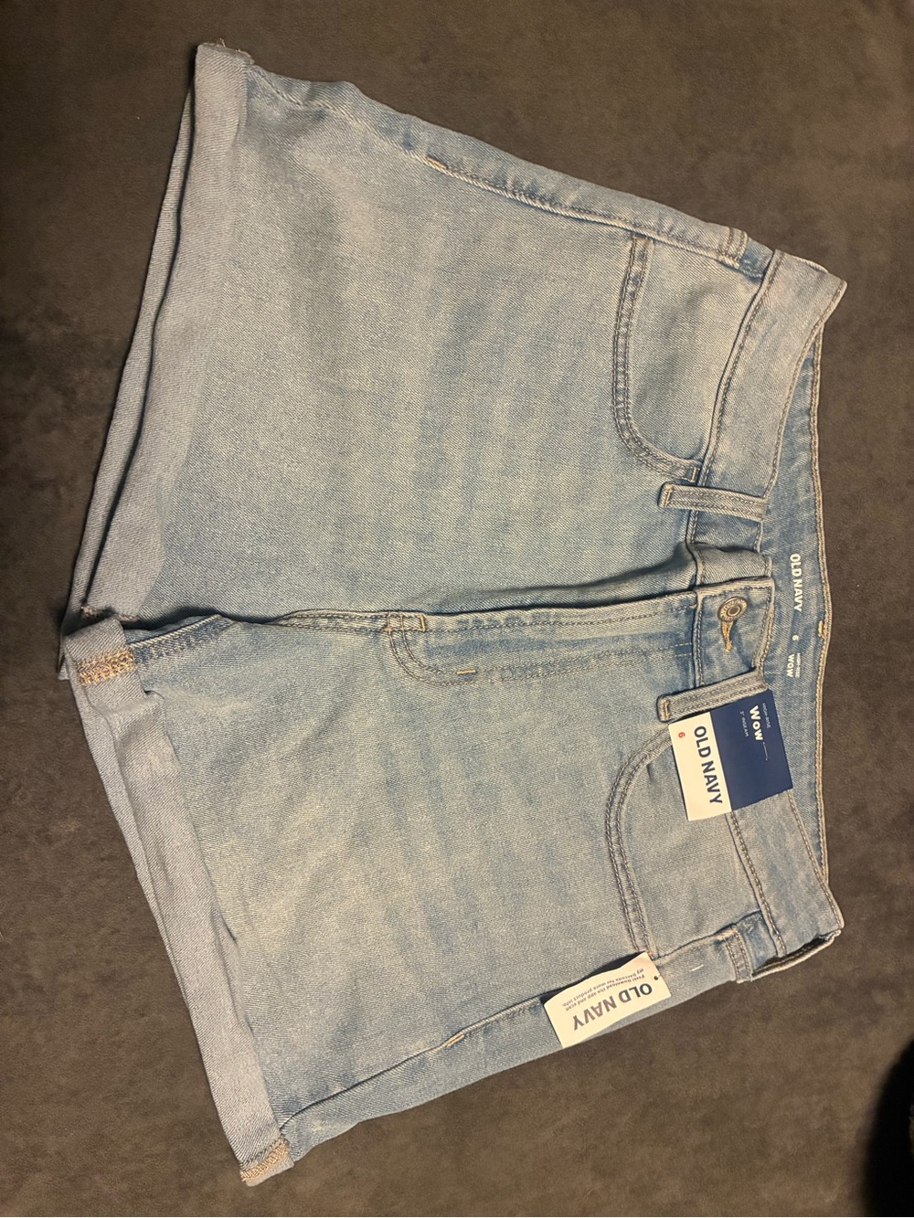 Old Navy Light Blue High-Rise Denim Shorts
